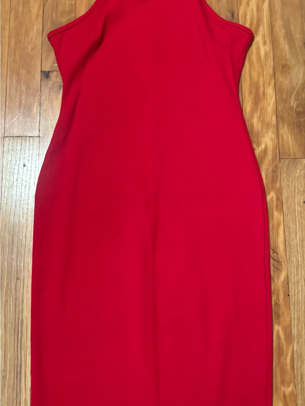 Red Sleeveless Bodycon Dress - Classic Women's Dress